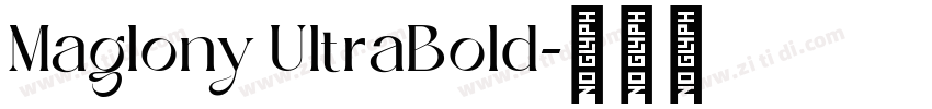 Maglony UltraBold字体转换